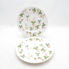 未使用 WEDGWOOD ウェッジウッド ワイルドストロベリー 中皿 2枚 ペア 20cmプレート ケーキ SO4904H1 