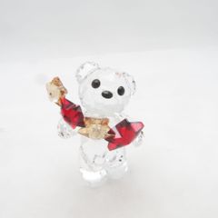 美品 SWAROVSKI スワロフスキー クリスベア 2009年 フィギュリン クリスタル 置物 スター クマ クリスマス SM6296F1 