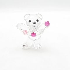 未使用 SWAROVSKI スワロフスキー クリスベア Flowers for you フィギュリン クリスタル 置物 スター クマ フラワーズ SM6301F1 