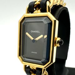 CHANEL シャネル プルミエールM レディース 腕時計 QZ ゴールド×ブラック GP
