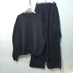 FW新作) スタルディ クロップド スウェット カーゴ シャーリング パンツ セット 3color M L