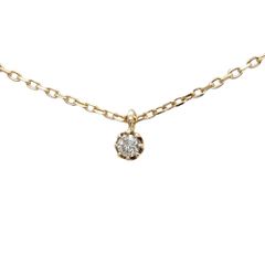 アガット agete 1P ダイヤ ネックレス ダイヤモンド 0.03ct 40cm K10YG 1.1g イエローゴールド レディース【中古】