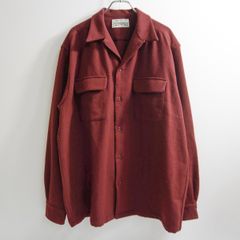 【美品/ビッグサイズ】WACKO MARIA【WOOL OPEN COLLAR SHIRT L/S ウール オープンカラー シャツ】 XXL ワコマリア 26100138