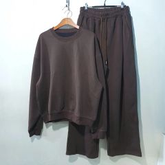 FW新作) ステルディ クロップド スウェット ピンタック ワイド パンツ セット 3color M L