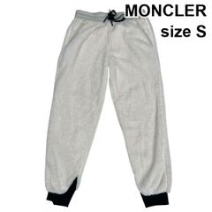 ●■ モンクレール MONCLER ジョガーパンツ ボアフリース ウエスト総ゴム ドローコード 白 S 9号 レディース S6M176