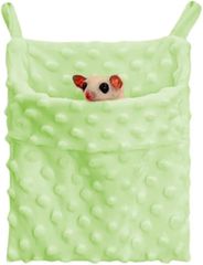 YourKit 寝袋 夏用 小動物用 吊り下げ ベッド ハムスター デグー フクロモモンガ ハンモック (グリーン,  18x20cm)