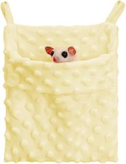 YourKit 寝袋 夏用 小動物用 吊り下げ ベッド ハムスター デグー フクロモモンガ ハンモック (イエロー,  18x20cm)