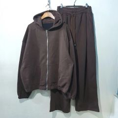 FW新作) ステルディ クロップド フードジップアップ ピンタック ワイド パンツ セット 3color M L