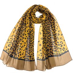 ☆HANAE MORI レオパードモチーフ ヴィンテージ シルクストール アニマル