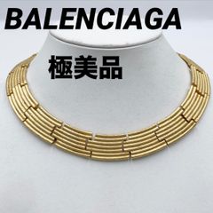 極美品　バレンシアガ　BALENCIAGA　ネックレス　チョーカー　ゴージャス　希少　レア　メッキ　ゴールド