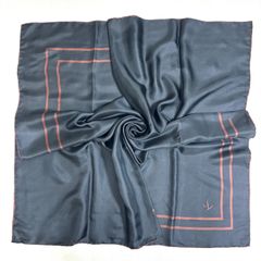 ☆美品 初期Leilian モダンデザイン ヴィンテージ シルクスカーフ ブラック