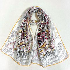 ☆美品 イタリア製 マルチパターン アートグラフィック ヴィンテージ シルクストール