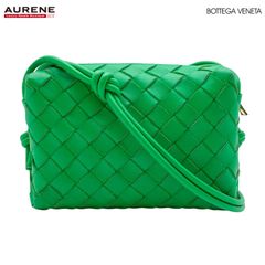 BOTTEGAVENETA ボッテガヴェネタ ショルダーバッグ ミニ ループ カメラバッグ レザー グリーン ユニセックス 【中古】