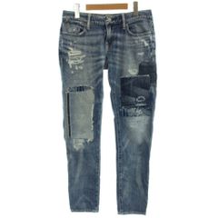 ポロ ラルフローレン POLO RALPH LAUREN デニム ジーンズ 25 青 ブルー ダメージ加工 パッチワーク 211600753001 /AP