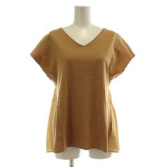 セオリーリュクス theory luxe 19AW カットソー 38 キャメル Vネック 半袖 /DU
