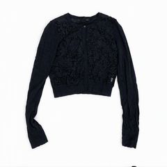VANILLA COUTURE 刺繍クロップカーディガン F