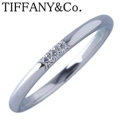 ティファニー ダイヤ リング クラシック バンド フォーエバー 3PD 15号 幅2.0mm Pt950 新品仕上げ済 TIFFANY【27497】