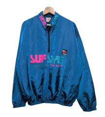 90s USA製 SURF STYLE サーフスタイル ナイロンプルオーバー ジャケット ハーフジップ