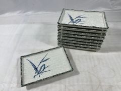 長皿　9点セット　食器　角皿　皿　角　和食器　和食　魚皿　魚　日本　和風　昭和レトロ　昭和　レトロ