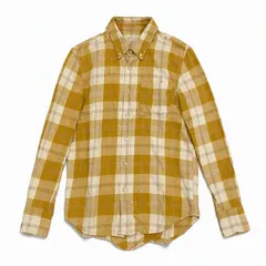 REMI RELIEF レミレリーフ マスタード チェック シャツ S
