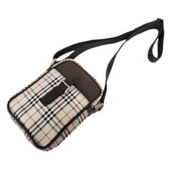 BURBERRY バーバリー ノバチェック ショルダーバッグ ベージュ ブラウン ナイロン ショルダーバッグ ユニセックス 【中古】 42609K252