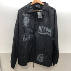 【タグ付き/未使用】HUF メンズ コーチジャケット ナイロン アウター Mサイズ ブラック ハフ 
H-SGKY26-3220