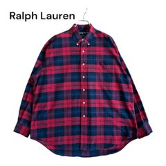 Ralph Lauren / BIG SHIRT Heavyweight tartan check BDshirt L/S Size:XL ヘビーウェイト タータンチェック ボタンダウンシャツ