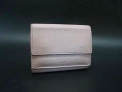 CELINE セリーヌ レザー 三つ折り 財布 ウォレット 札入れ 小銭入れ カード入れ レディース ピンク系 DQ1908