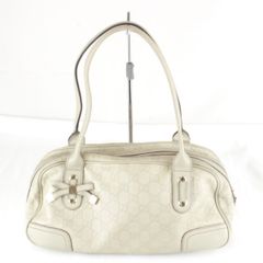 『USED』 グッチ グッチシマ プリンシー 161720 002058 ハンドバッグ シマレザー アイボリー