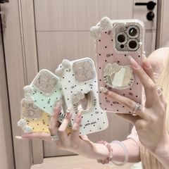4色からお選び　スマホケース かわいい　キティ柄　iPhone17可愛い 落下防止 iPhone12　iPhone13 iPhone14 iPhone15　 iPhone16　キラキラ