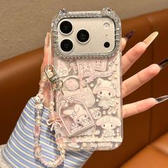 レンズフルカバー iphoneケース マイメロディ柄 iphone17 iphone17pro max iphone17pro iphone16pro ケース iphone15 ケース