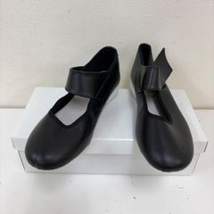 【Chacott】タップダンスシューズ 23cm 黒 レザー 合皮 アンクルストラップ ベルクロ
