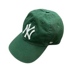 47BRAND　MLB　ニューヨークヤンキース　6パネルキャップ　ベースボールキャップ　緑　Fサイズ　グリーン　古着