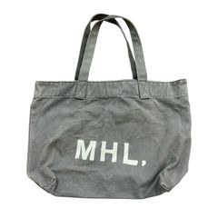 MARGARET HOWELL　マーガレットハウエル　MHL.　キャンバストートバッグ　チャコールグレー　古着