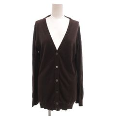 ジョンスメドレー JOHN SMEDLEY カーディガン Vネック ボタン留め L 茶 ブラウン 薄手 CA45550 /TQ ■IBO105