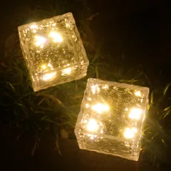 7Life ガーデンライト 屋外 ソーラー 防水 ソーラーライト IP65 庭 ライト 駐車場 LED 太陽光充電(ミナモキューブ, 4個セット) 1