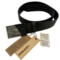 186001 DIESEL ディーゼル レザーベルト ヴィンテージバックルモデル