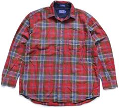 00s メキシコ製 PENDLETONペンドルトン LODGE SHIRT AUTHENTIC MACLEAN MUTED TARTAN タータンチェック リペア ウールシャツ XXL-L★特大
