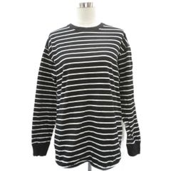 センスオブプレイス バイ アーバンリサーチ Sense of Place by Urban Research Tシャツ カットソー One 黒 ブラック オフホワイト ボーダー柄 クルーネック 長袖 /HO67 ■GY99