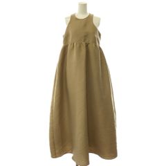 クラネ CLANE HIGH WAIST SWITCHING ONEPIECE ワンピース ノースリーブ ロング 2 ベージュ /ES ■GY77