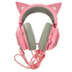 Razer レイザー Kraken Kitty V2 ネコミミ付き有線RGBゲーミングヘッドセット RZ04-04730200-R3M1  ピンク