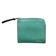 Paul Smith　ポールスミス　2つ折り財布　牛革　無地　緑　グリーン　古着