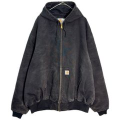 90年代 USA製 Carhartt / カーハート アクティブジャケット 大きいサイズ ブラック (メンズ 4XL) 中古 古着 Z2188