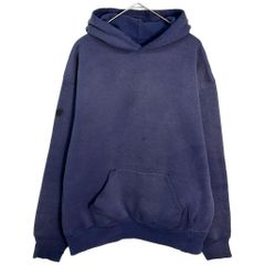 90年代 USA製 RUSSELL ATHLETIC / ラッセル スウェットパーカー 無地 大きいサイズ ネイビー (メンズ XXL) 中古 古着 Z2254