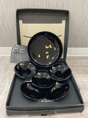 ハナエモリ CHIKI CHIC 漆器セット 大鉢1点・小鉢5点 蝶柄