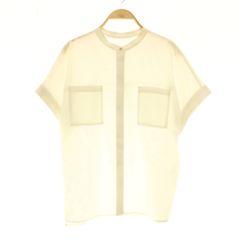 グリーンレーベルリラクシング ユナイテッドアローズ green label relaxing Breeze Cool ポケット ショートスリーブ シャツ 半袖 オフホワイト /HK ■OS