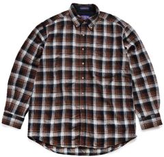 00s メキシコ製 PENDLETONペンドルトン タータンチェック ボタンダウン ウールシャツ L★71 オールド クラシック トラッド ビッグサイズ