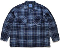 00s メキシコ製 PENDLETONペンドルトン タータンチェック オープンカラー ウールシャツ XL★ボードシャツ オールド 開襟 ビッグサイズ