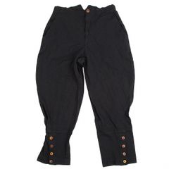 コムデギャルソンCOMME des GARCONS 製品染めポリ裾ボタンテーパードパンツ 黒S