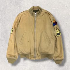 USA製 ALPHA INDUSTRIES アルファインダストリーズ タンカースジャケット 38R カーキベージュ 55-J-098 復刻 ミリタリー ワッペン付き